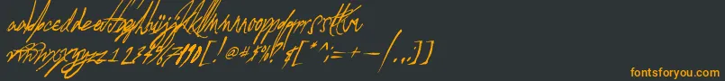 AGlitchInTime Font – Orange Fonts on Black Background