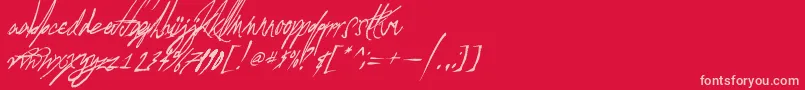 Шрифт AGlitchInTime – розовые шрифты на красном фоне
