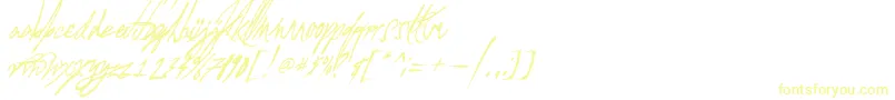 AGlitchInTime-Schriftart – Gelbe Schriften