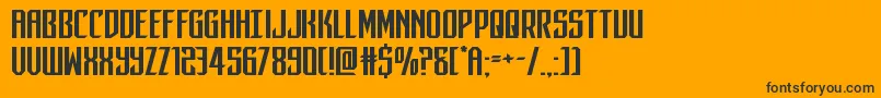 darkdominionexpand Font – Black Fonts on Orange Background