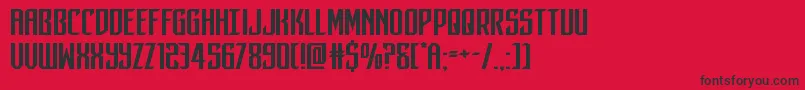 フォントdarkdominionexpand – 赤い背景に黒い文字