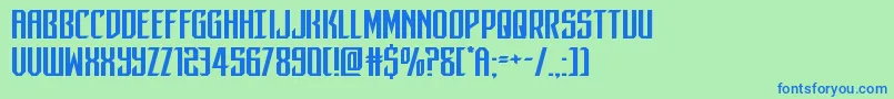 darkdominionexpand Font – Blue Fonts on Green Background