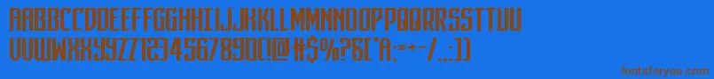 darkdominionexpand Font – Brown Fonts on Blue Background