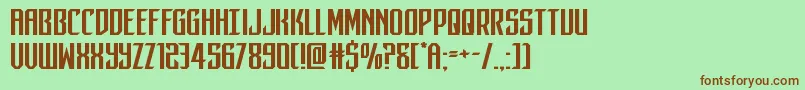 darkdominionexpand Font – Brown Fonts on Green Background