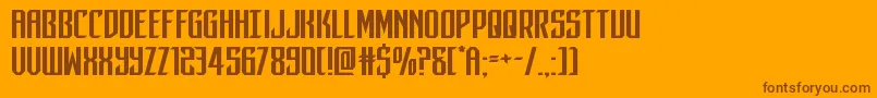 darkdominionexpand-Schriftart – Braune Schriften auf orangefarbenem Hintergrund