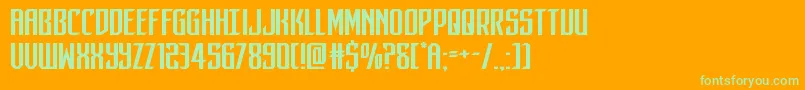 darkdominionexpand Font – Green Fonts on Orange Background