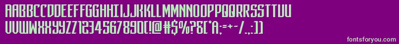 darkdominionexpand Font – Green Fonts on Purple Background