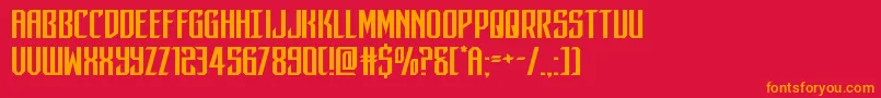 darkdominionexpand Font – Orange Fonts on Red Background