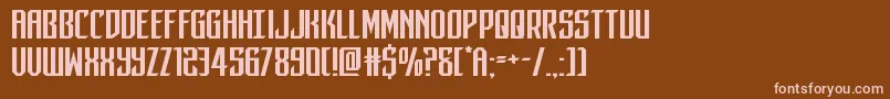 darkdominionexpand Font – Pink Fonts on Brown Background