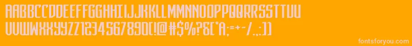 darkdominionexpand Font – Pink Fonts on Orange Background