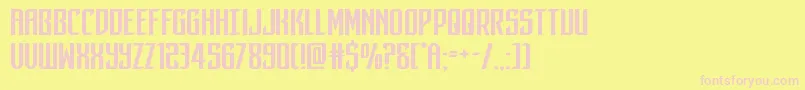 フォントdarkdominionexpand – ピンクのフォント、黄色の背景