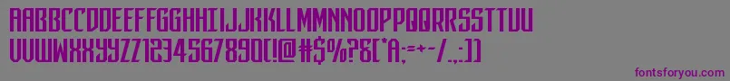 フォントdarkdominionexpand – 紫色のフォント、灰色の背景
