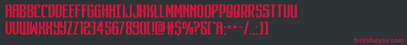 darkdominionexpand Font – Red Fonts on Black Background