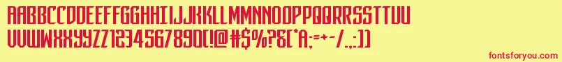 darkdominionexpand Font – Red Fonts on Yellow Background