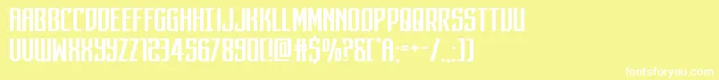 darkdominionexpand Font – White Fonts on Yellow Background