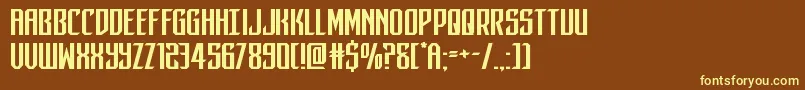 darkdominionexpand-fontti – keltaiset fontit ruskealla taustalla