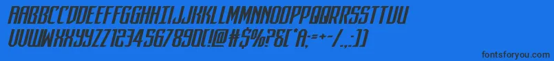 darkdominionexpandital Font – Black Fonts on Blue Background