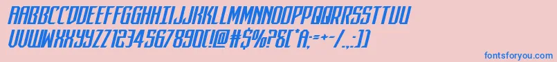 darkdominionexpandital Font – Blue Fonts on Pink Background