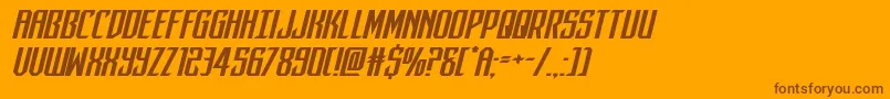 darkdominionexpandital Font – Brown Fonts on Orange Background
