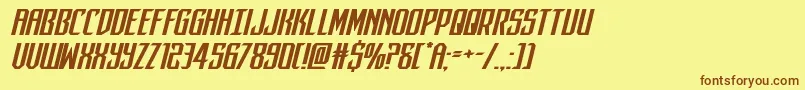 darkdominionexpandital Font – Brown Fonts on Yellow Background