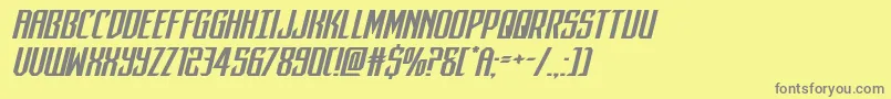 darkdominionexpandital Font – Gray Fonts on Yellow Background