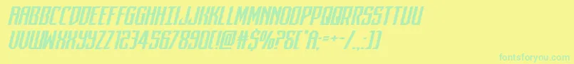 darkdominionexpandital Font – Green Fonts on Yellow Background