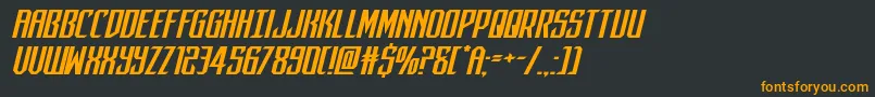 Шрифт darkdominionexpandital – оранжевые шрифты на чёрном фоне