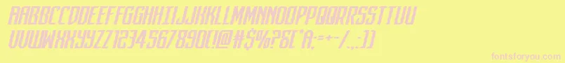 darkdominionexpandital Font – Pink Fonts on Yellow Background