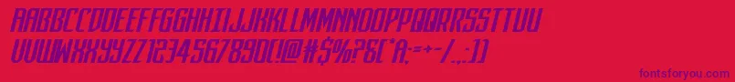 darkdominionexpandital Font – Purple Fonts on Red Background
