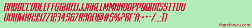 darkdominionexpandital Font – Red Fonts on Green Background