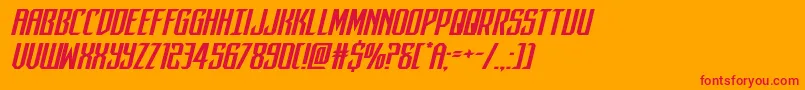 darkdominionexpandital Font – Red Fonts on Orange Background
