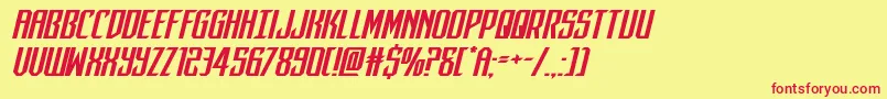 darkdominionexpandital Font – Red Fonts on Yellow Background