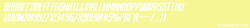 darkdominionexpandital Font – White Fonts on Yellow Background