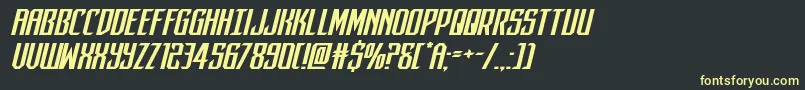 darkdominionexpandital Font – Yellow Fonts on Black Background