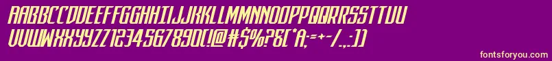 darkdominionexpandital Font – Yellow Fonts on Purple Background