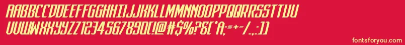 darkdominionexpandital Font – Yellow Fonts on Red Background