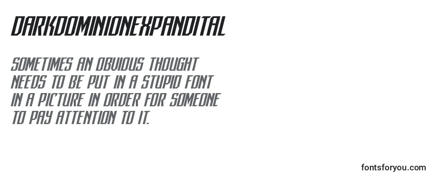 Review of the Darkdominionexpandital Font