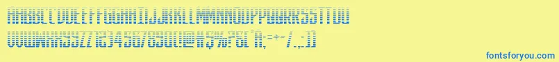 darkdominiongrad Font – Blue Fonts on Yellow Background