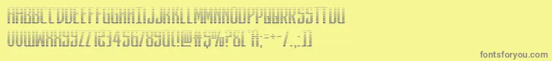 フォントdarkdominiongrad – 黄色の背景に灰色の文字