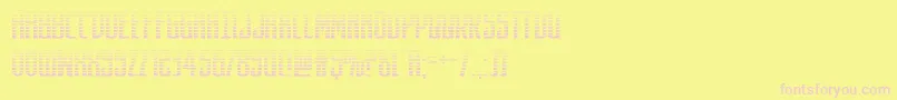 darkdominiongrad-fontti – vaaleanpunaiset fontit keltaisella taustalla