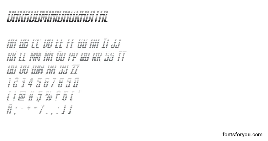 Schriftart Darkdominiongradital – Alphabet, Zahlen, spezielle Symbole