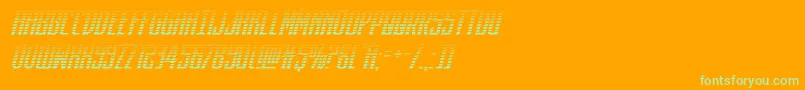 darkdominiongradital Font – Green Fonts on Orange Background