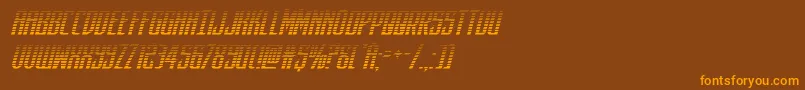 darkdominiongradital Font – Orange Fonts on Brown Background