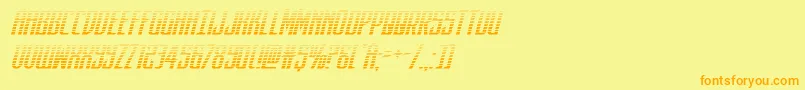 darkdominiongradital Font – Orange Fonts on Yellow Background