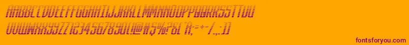 darkdominiongradital Font – Purple Fonts on Orange Background