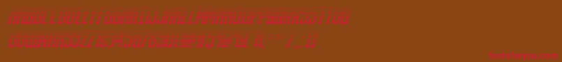 darkdominiongradital Font – Red Fonts on Brown Background