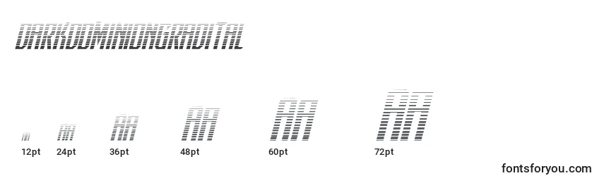 Размеры шрифта Darkdominiongradital