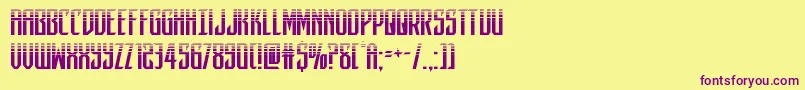 darkdominionhalf Font – Purple Fonts on Yellow Background