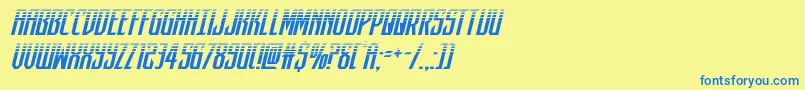 darkdominionhalfital Font – Blue Fonts on Yellow Background