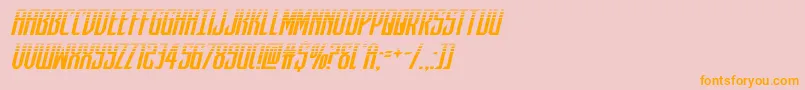 darkdominionhalfital Font – Orange Fonts on Pink Background